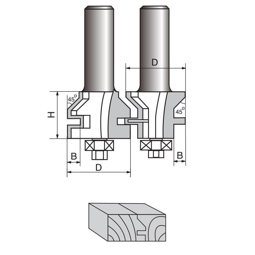 Bevel Stile and Rail Router Bit Set - FindBuyTool