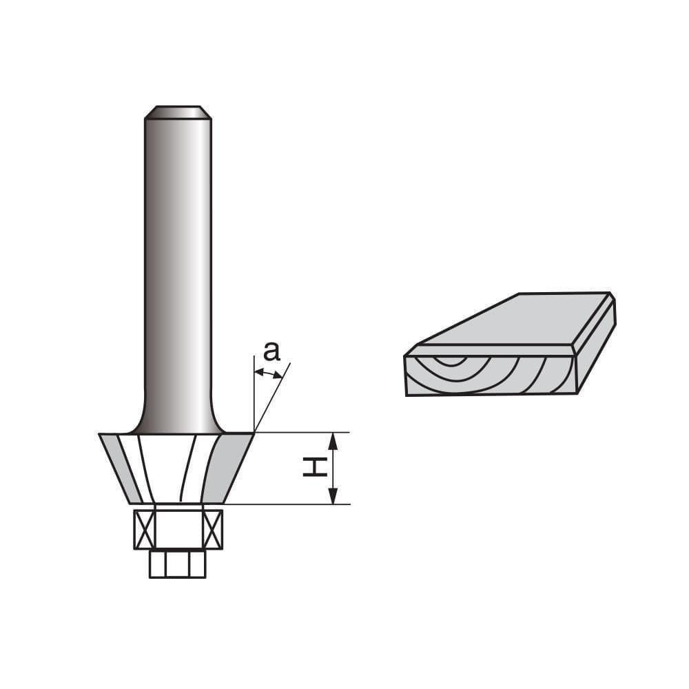 Bevel Trim Router Bit-2 Flutes - FindBuyTool