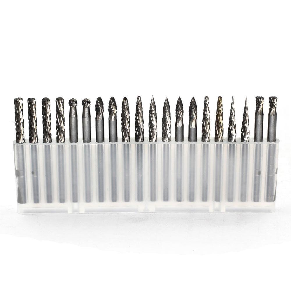 Carbide Burrs Set Carvepro Range 3mm(1/8in.) Shank, 20Pcs - FindBuyTool