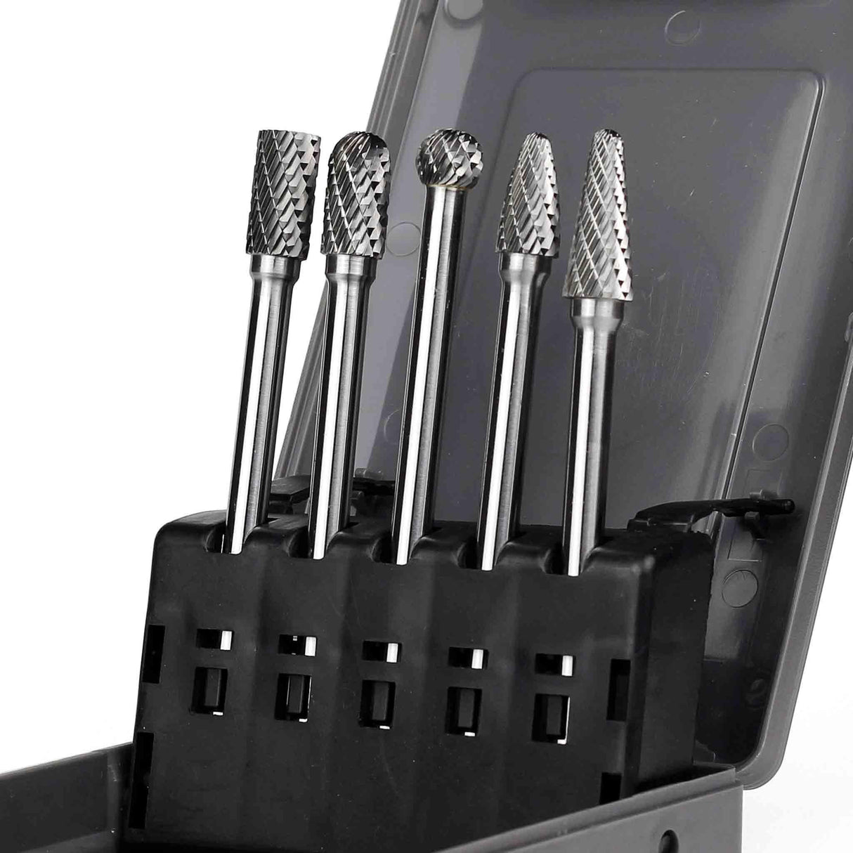 Carbide Burrs Set OMNI Range 4-1/3 Inch Long 1/4 Shank, 5Pcs - FindBuyTool