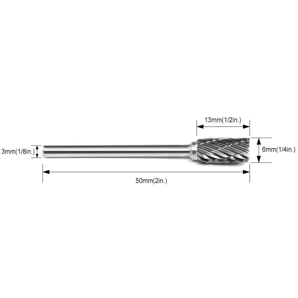 Carbide Cutter Cylinderical End Cut B0613(B-51), 3mm(1/8in.) Shank - FindBuyTool