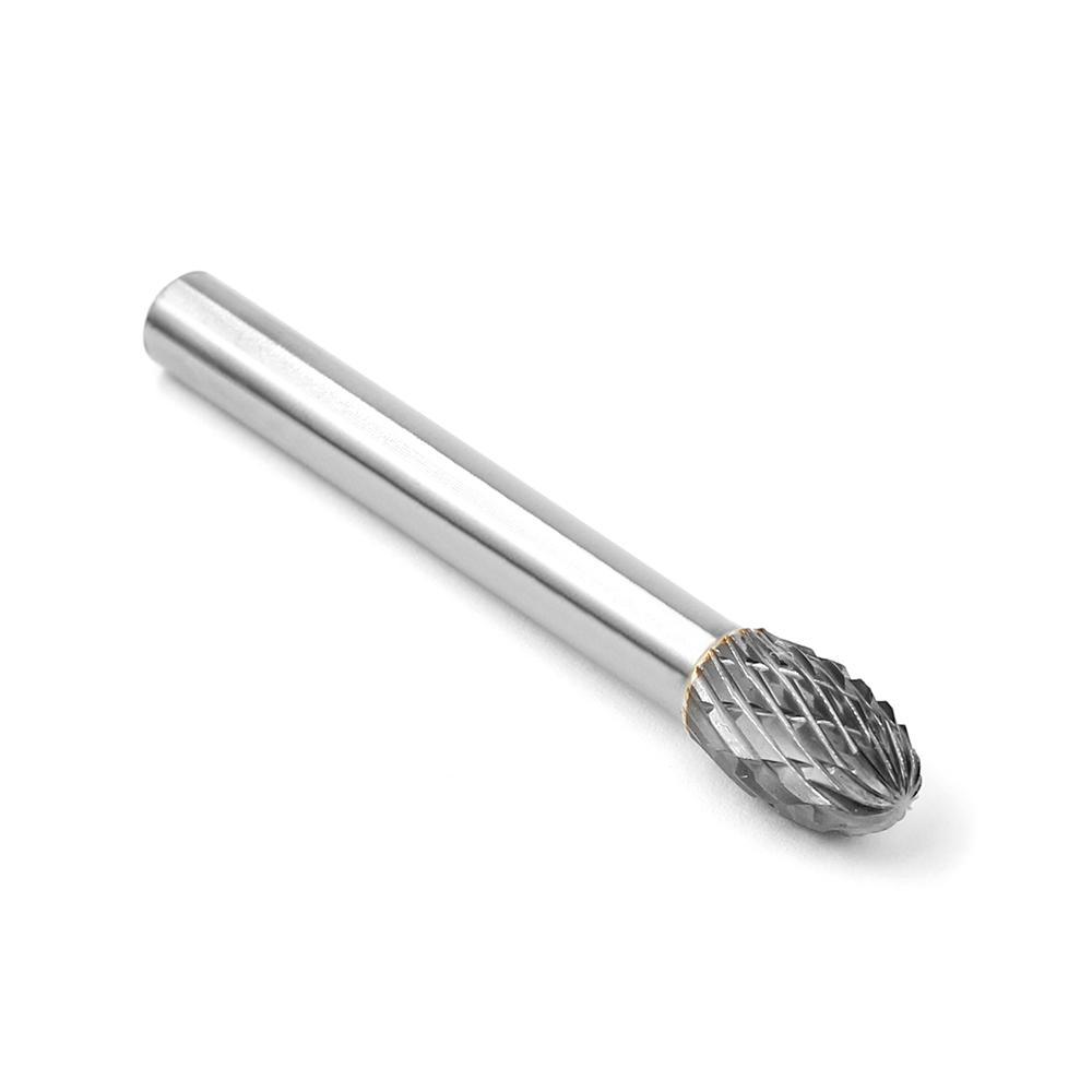 Carbide Burr E0813M06 Oval Shape OMNI Range Head D 8 x 13mm, 6mm Shank, 58mm Full Length - FindBuyTool