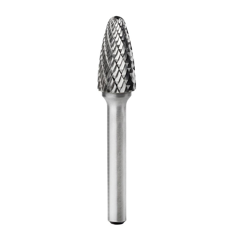 Carbide Burr F1225M06 Tree Radius End OMNI Range Head D 12 x 25mm, 6mm Shank, 70mm Full Length - FindBuyTool