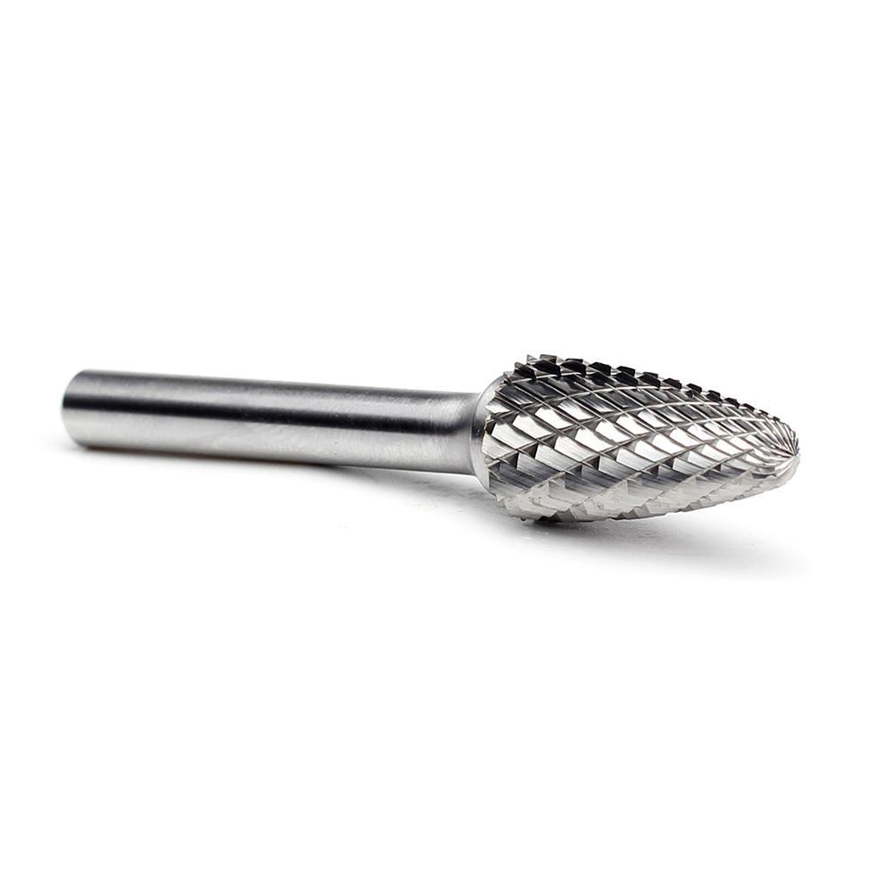 Carbide Burr F1225M06 Tree Radius End OMNI Range Head D 12 x 25mm, 6mm Shank, 70mm Full Length - FindBuyTool