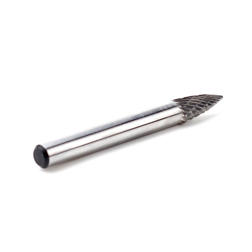 Carbide Burr G0618M06 Point Tree Shape OMNI Range Head D 6 x 18mm, 6mm Shank, 50mm Full Length - FindBuyTool