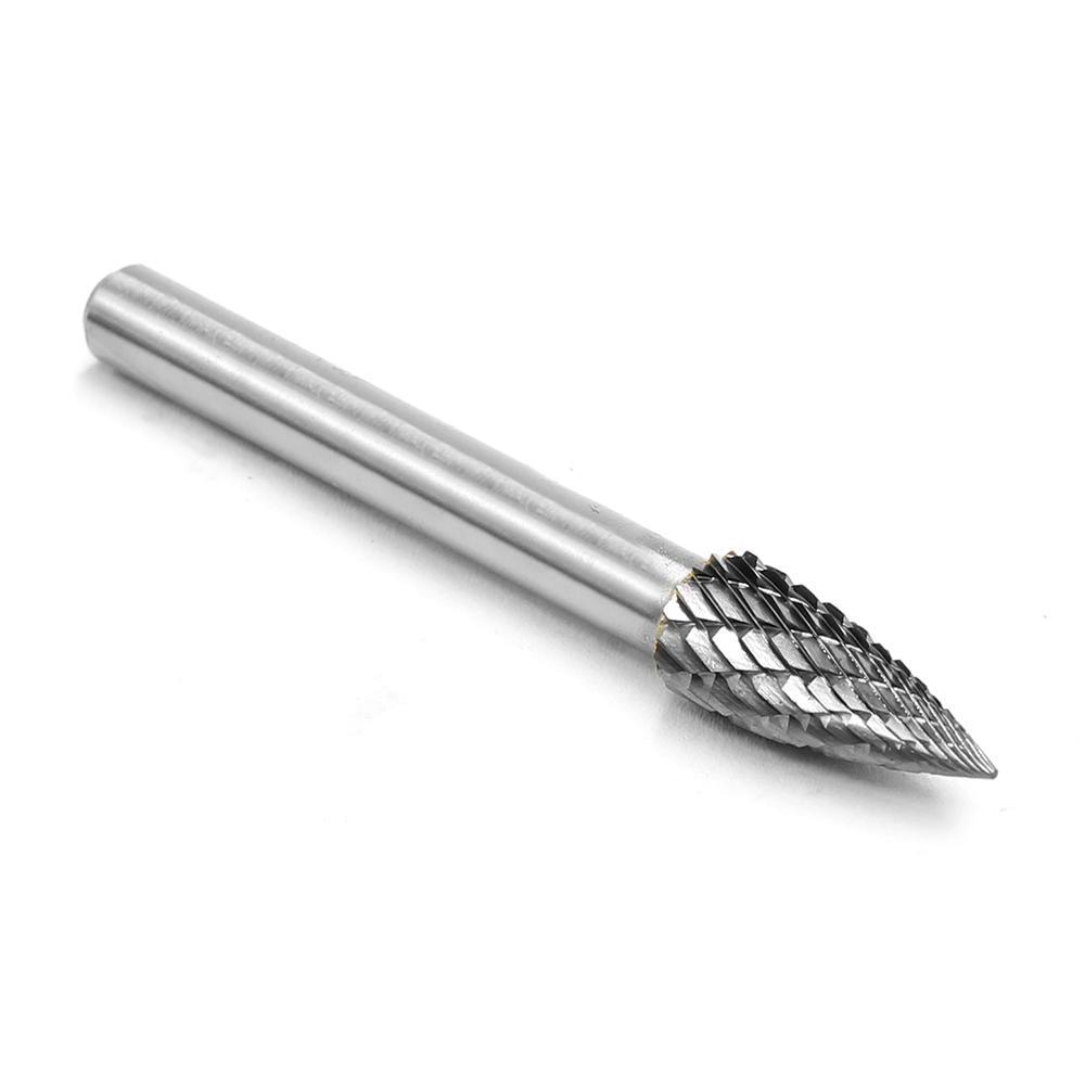 Carbide Burr G0820M06 Point Tree Shape OMNI Range Head D 8 x 20mm, 6mm Shank, 65mm Full Length - FindBuyTool