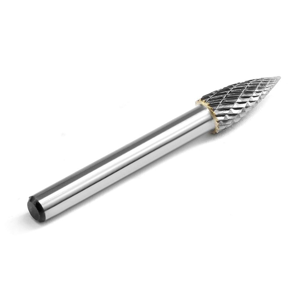 Carbide Burr G0820M06 Point Tree Shape OMNI Range Head D 8 x 20mm, 6mm Shank, 65mm Full Length - FindBuyTool