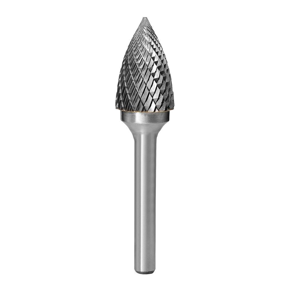 Carbide Burr G1625M06 Point Tree Shape OMNI Range Head D 16 x 25mm, 6mm Shank, 70mm Full Length - FindBuyTool