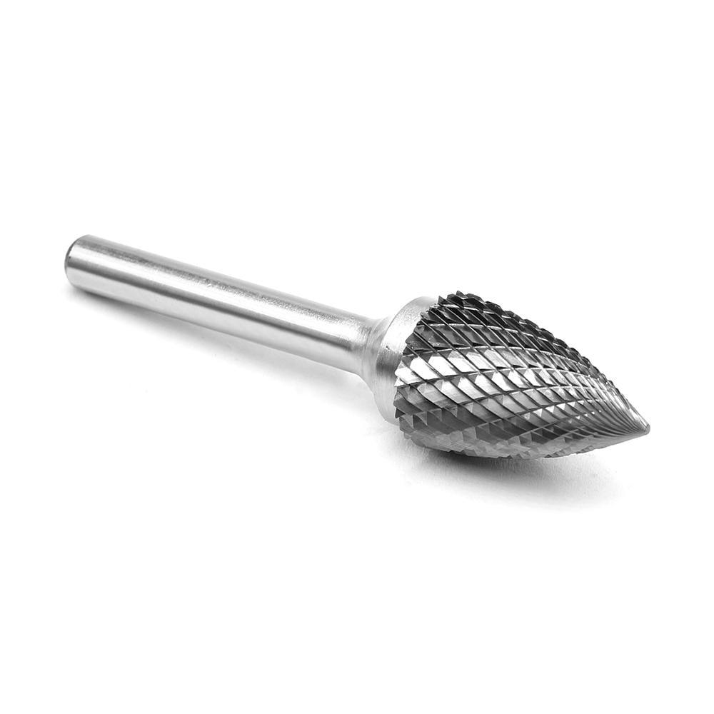 Carbide Burr G1625M06 Point Tree Shape OMNI Range Head D 16 x 25mm, 6mm Shank, 70mm Full Length - FindBuyTool