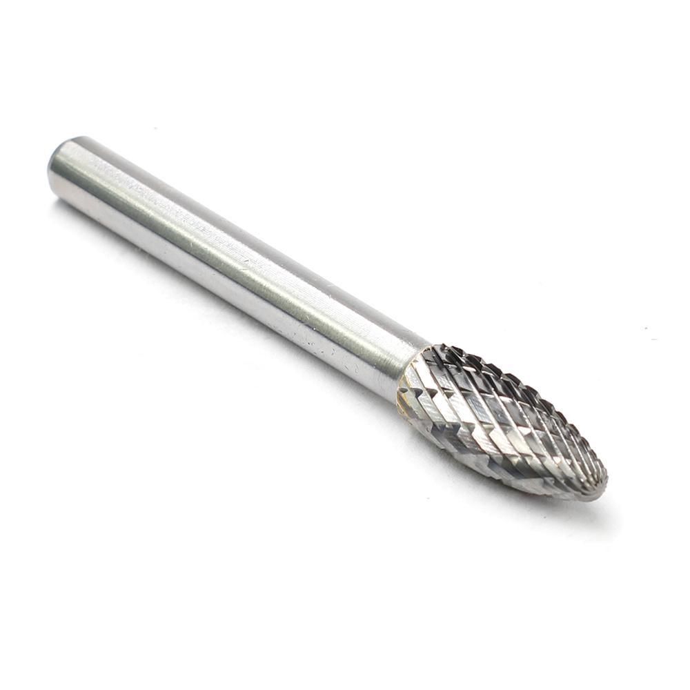 Carbide Burr H0820M06 Flame Shape OMNI Range Head D 8 x 20mm, 6mm Shank, 65mm Full Length - FindBuyTool