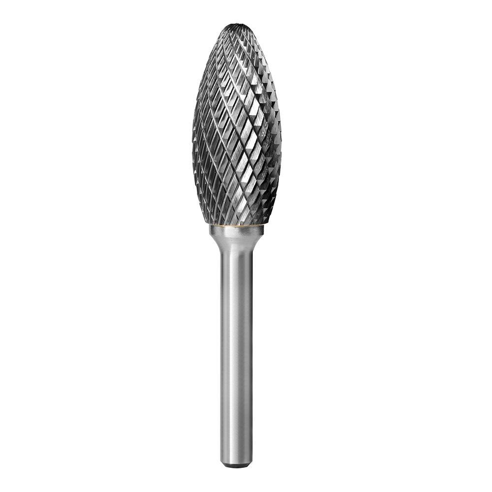 Carbide Burr H1636M06 Flame Shape OMNI Range Head D 16 x 36mm, 6mm Shank, 80mm Full Length - FindBuyTool