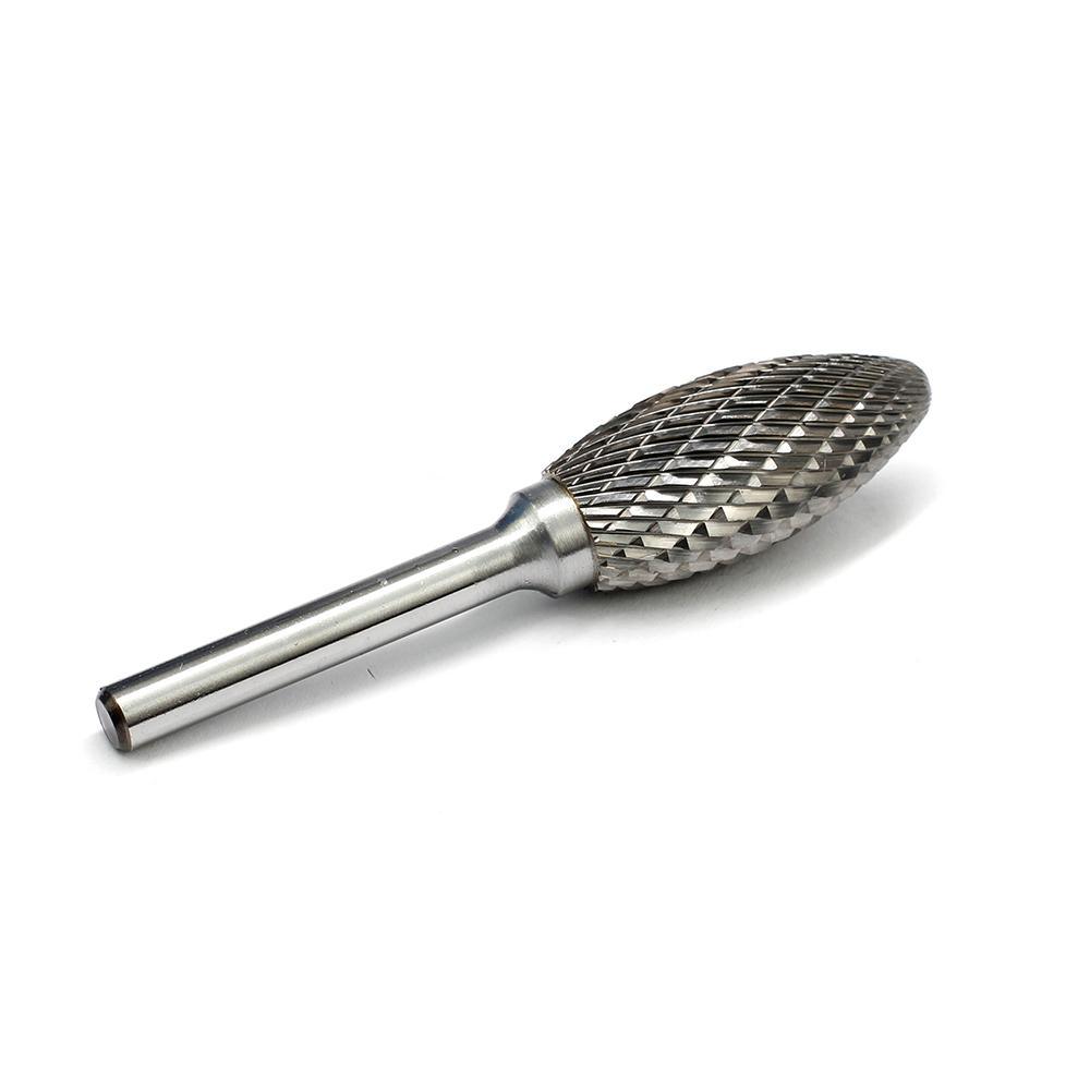 Carbide Burr H1636M06 Flame Shape OMNI Range Head D 16 x 36mm, 6mm Shank, 80mm Full Length - FindBuyTool