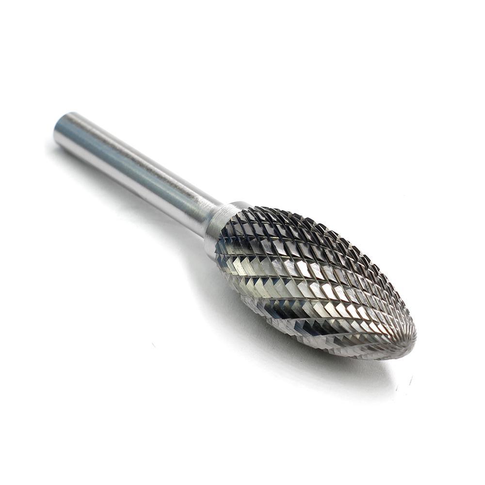 Carbide Burr H1636M06 Flame Shape OMNI Range Head D 16 x 36mm, 6mm Shank, 80mm Full Length - FindBuyTool