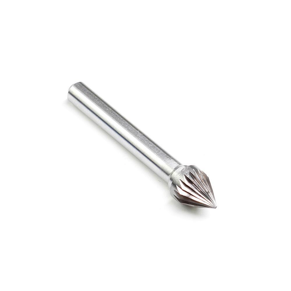 Carbide Burr J0807M06 Cone 60° OMNI Range Head D 8 x 6.7mm, 6mm Shank, 52mm Full Length - FindBuyTool