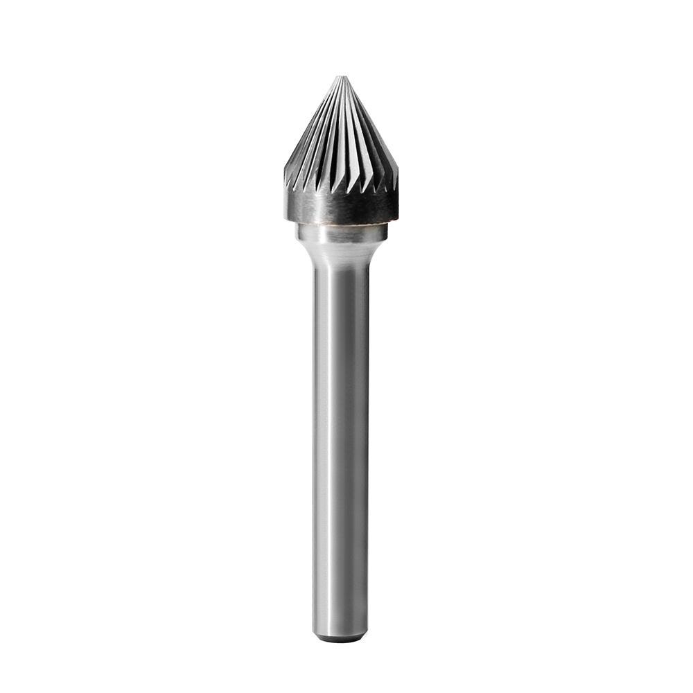 Carbide Burr J1211M06 Cone 60° OMNI Range Head D 12 x 11mm, 6mm Shank, 58mm Full Length - FindBuyTool