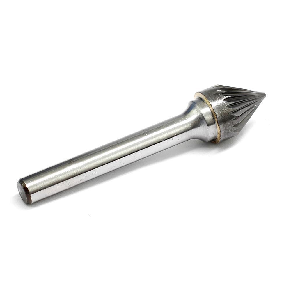 Carbide Burr J1211M06 Cone 60° OMNI Range Head D 12 x 11mm, 6mm Shank, 58mm Full Length - FindBuyTool