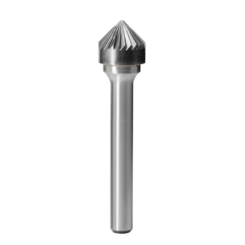 Carbide Burr K1206M06 Cone 90° OMNI Range Head D 12 x 6mm, 6mm Shank, 54mm Full Length - FindBuyTool