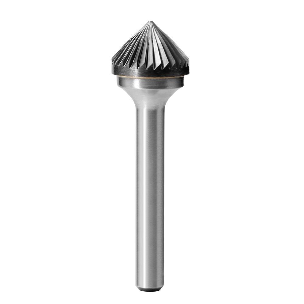 Carbide Burr K1608M06 Cone 90° OMNI Range Head D 16 x 8mm, 6mm Shank, 57mm Full Length - FindBuyTool