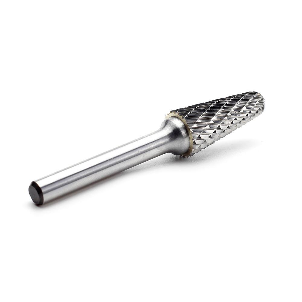 Carbide Burr L1228M06 Cone Radius End OMNI Range Head D 12 x 28mm, 6mm Shank, 73mm Full Length - FindBuyTool