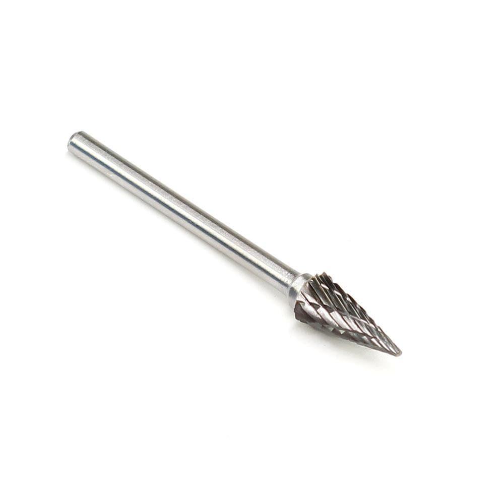 Carbide Cutter Cone Pointed Shape M0613(SM-53), 3mm(1/8in.) Shank - FindBuyTool