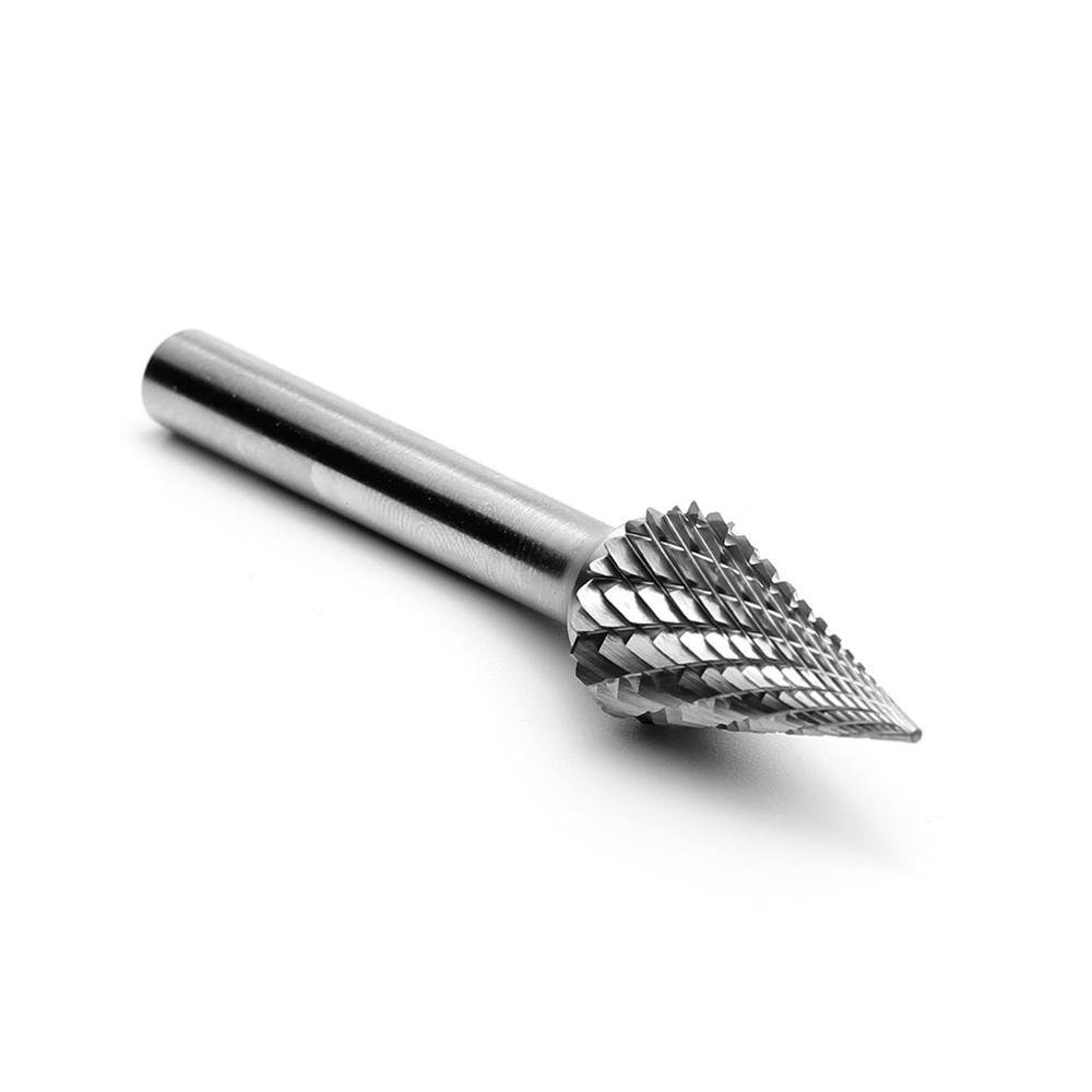 Carbide Burr M1225M06 Cone Pointed Shape OMNI Range Head D 12 x 25mm, 6mm Shank, 70mm Full Length - FindBuyTool