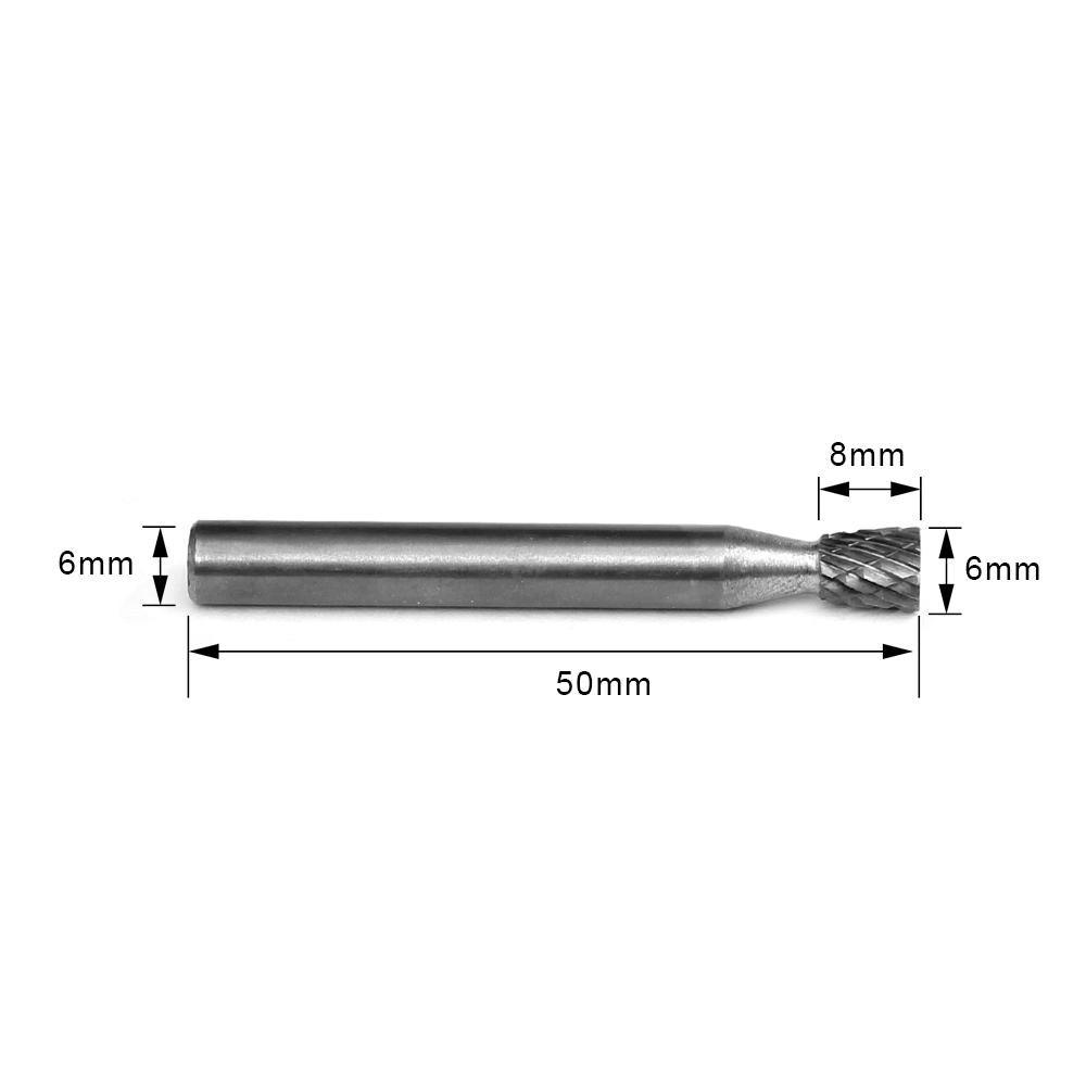 Carbide Burr N0608M06 Inverted Cone OMNI Range Head D 6 x 8mm, 6mm Shank, 50mm Full Length - FindBuyTool