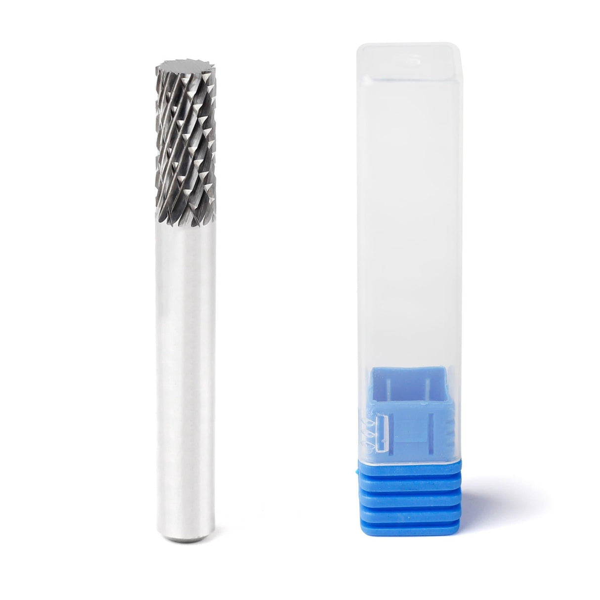 Carbide Burr SA-1 Cylinderical Plan End OMNI Range Head D 1/4 x 5/8L ,1/4 Shank, 2 Inch Full Length - FindBuyTool