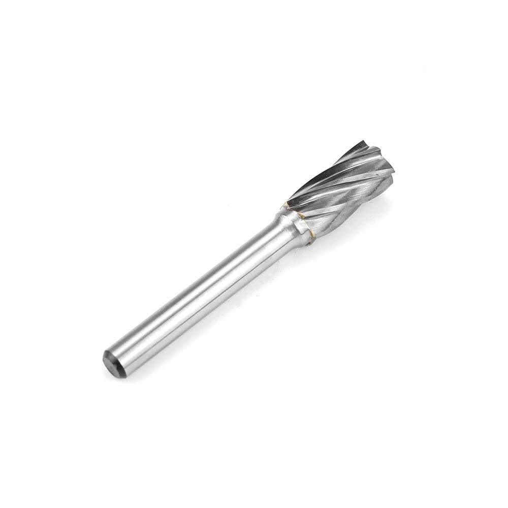 Carbide Burr SA-3NF Cylinderical Plain End ALUMIN Range Head D 3/8 x 3/4L, 1/4 Shank, 2-1/2 Inch Full Length - FindBuyTool