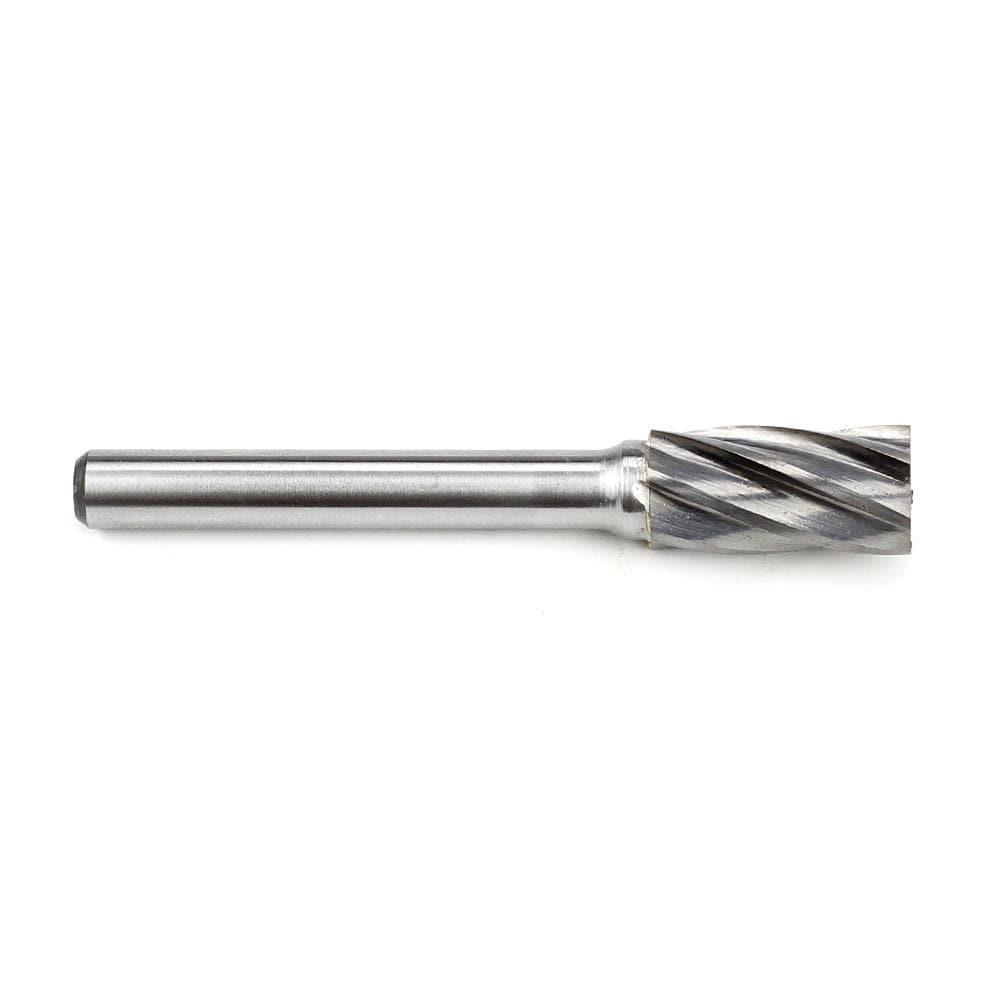 Carbide Burr SA-3NF Cylinderical Plain End ALUMIN Range Head D 3/8 x 3/4L, 1/4 Shank, 2-1/2 Inch Full Length - FindBuyTool