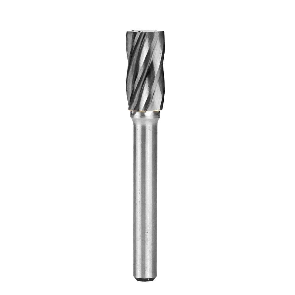 Carbide Burr SA-3NF Cylinderical Plain End ALUMIN Range Head D 3/8 x 3/4L, 1/4 Shank, 2-1/2 Inch Full Length - FindBuyTool