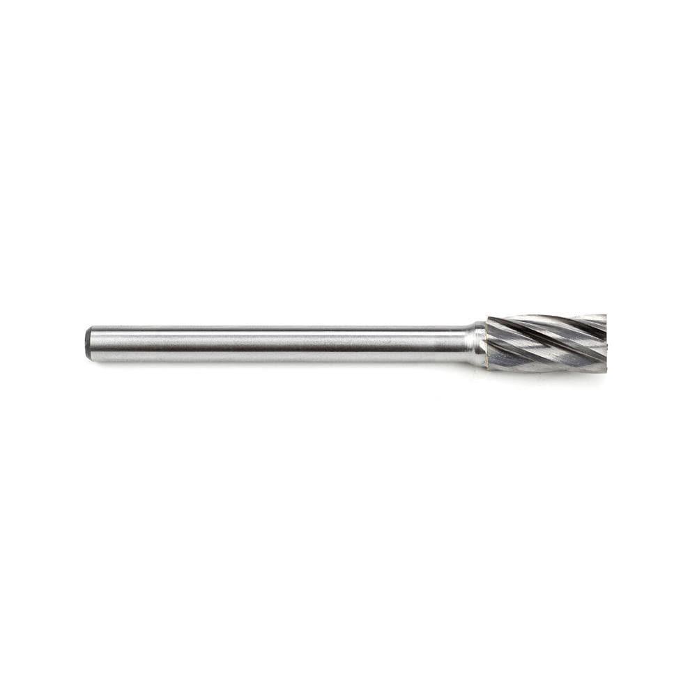 Carbide Burr SA-3NFL4 Cylinderical Plain End ALUMIN Range Head D 3/8 x 3/4L, 1/4 Shank, 4-1/3 Inch Full Length - FindBuyTool