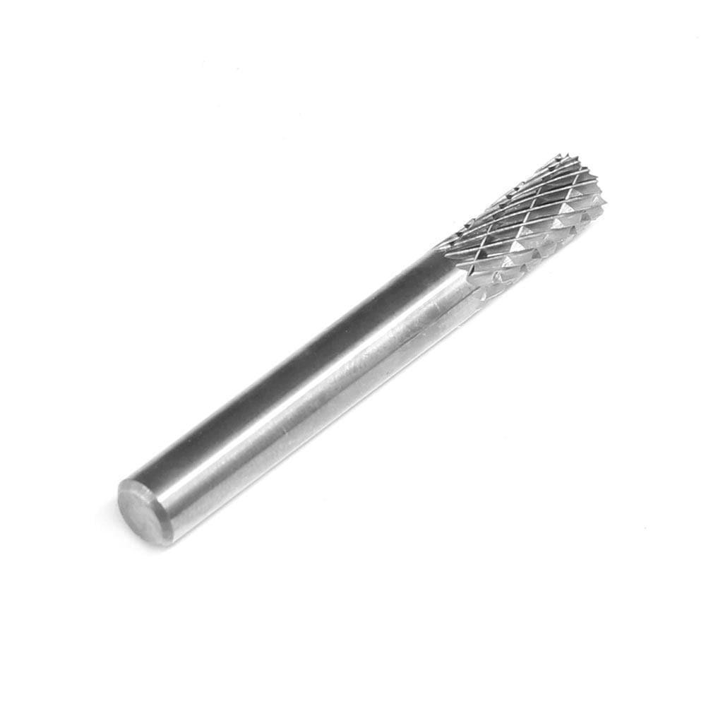 Carbide Burr SB-1 Cylinderical End Cut OMNI Range Head D 1/4 x 5/8L, 1/4 Shank, 2 Inch Full Length - FindBuyTool