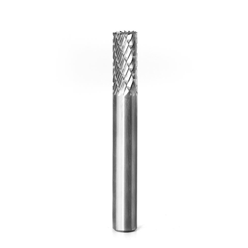Carbide Burr SB-1 Cylinderical End Cut OMNI Range Head D 1/4 x 5/8L, 1/4 Shank, 2 Inch Full Length - FindBuyTool