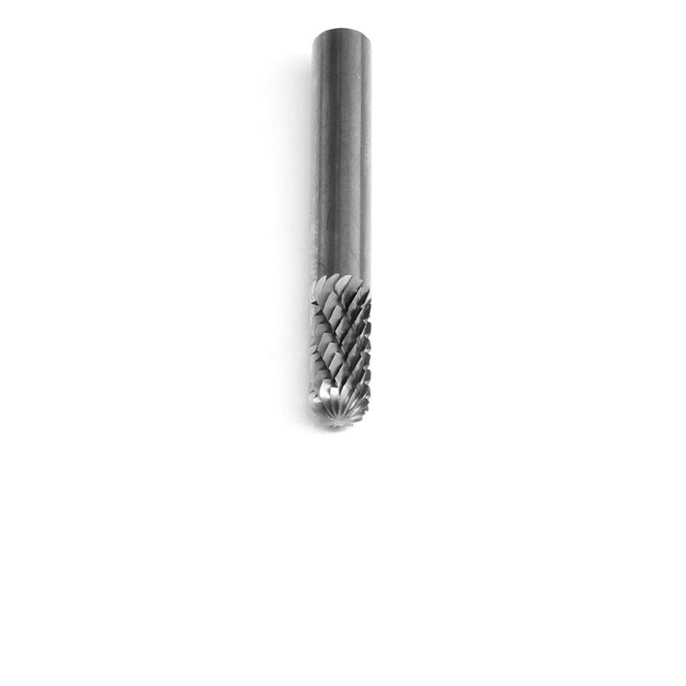 Carbide Burr SC-1 Cylinderical Ball Nose OMNI Range Head D 1/4 x 5/8L, 1/4 Shank, 2 Inch Full Length - FindBuyTool