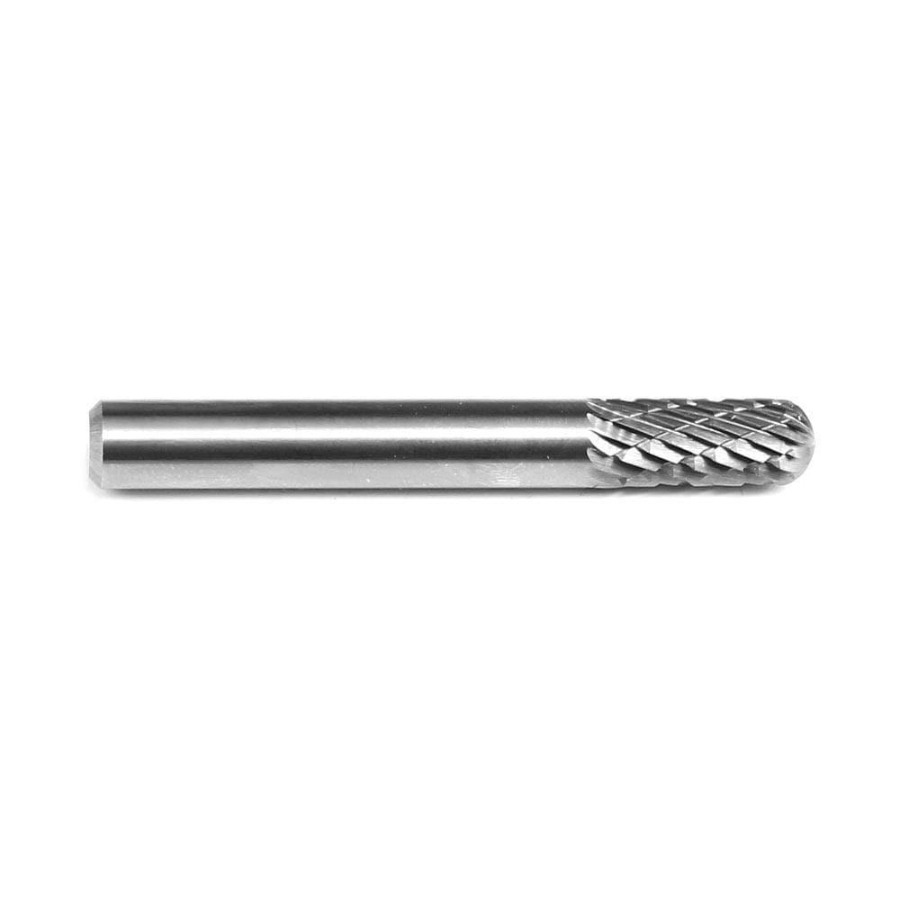 Carbide Burr SC-1 Cylinderical Ball Nose OMNI Range Head D 1/4 x 5/8L, 1/4 Shank, 2 Inch Full Length - FindBuyTool