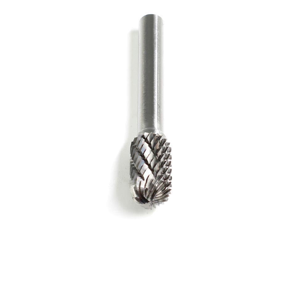 Carbide Burr SC-3 Cylinderical Ball Nose OMNI Range Head D 3/8 x 3/4L, 1/4 Shank, 2-1/2 Inch Full Length - FindBuyTool