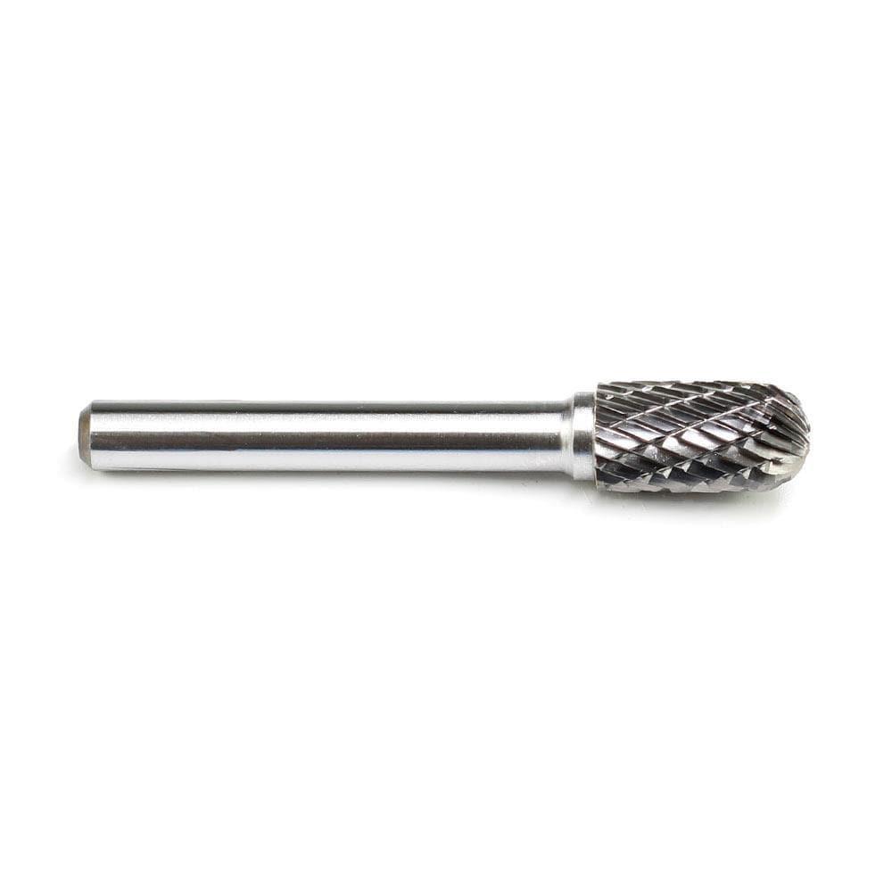 Carbide Burr SC-3 Cylinderical Ball Nose OMNI Range Head D 3/8 x 3/4L, 1/4 Shank, 2-1/2 Inch Full Length - FindBuyTool