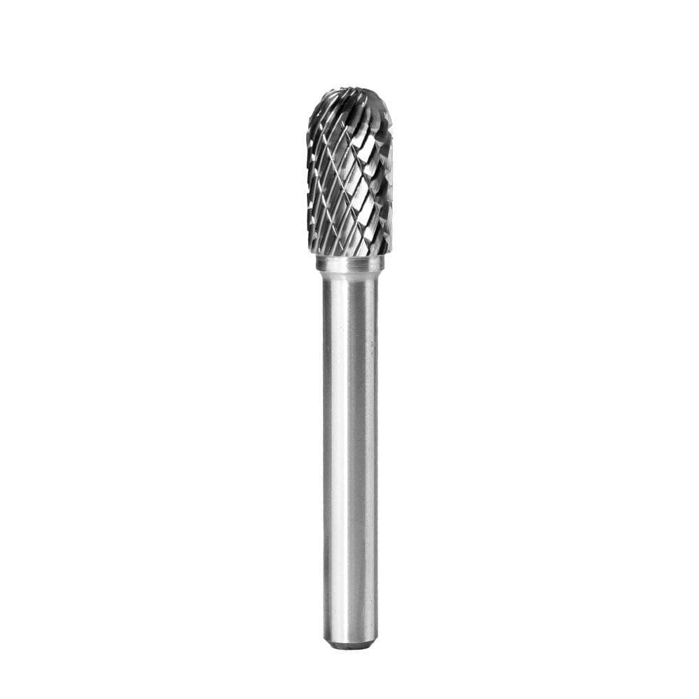 Carbide Burr SC-3 Cylinderical Ball Nose OMNI Range Head D 3/8 x 3/4L, 1/4 Shank, 2-1/2 Inch Full Length - FindBuyTool