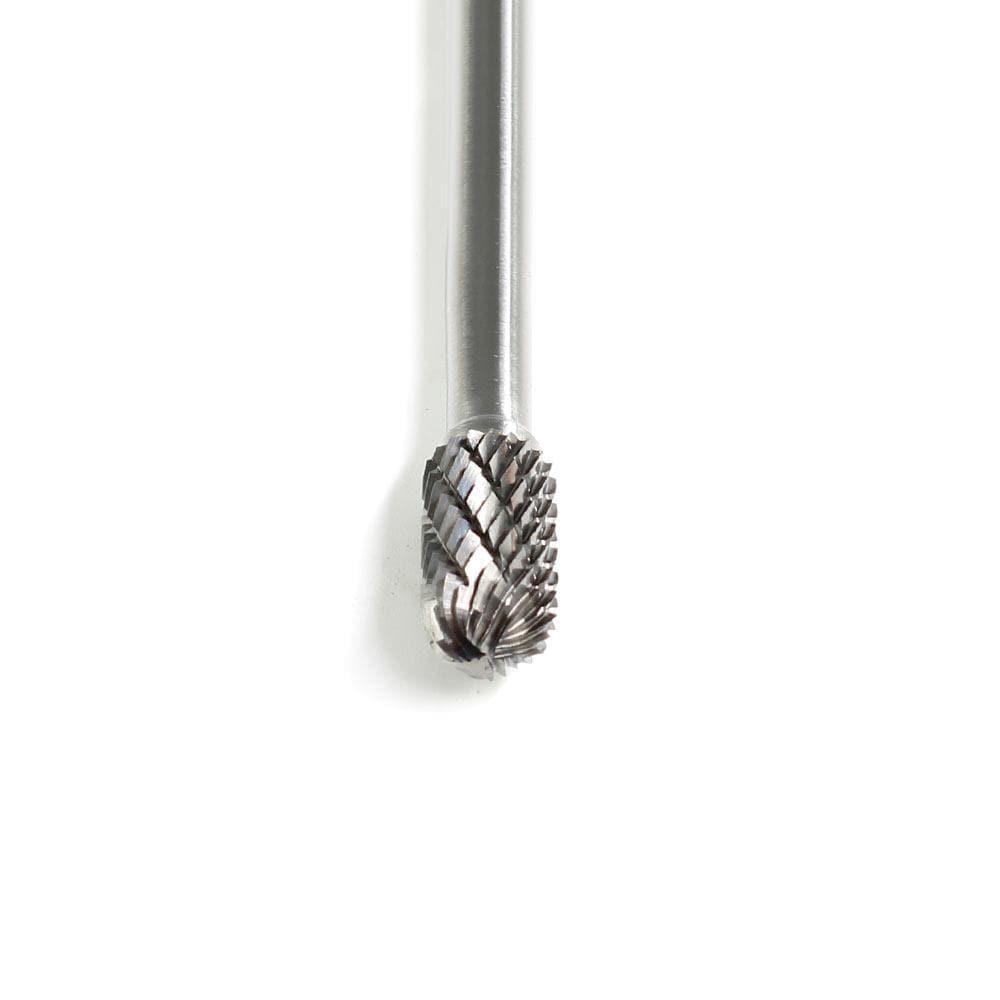 Carbide Burr SC-3L4 Cylinderical Ball Nose OMNI Range Head D 3/8 x 3/4L, 1/4 Shank, 4-1/3 Inch Full Length - FindBuyTool
