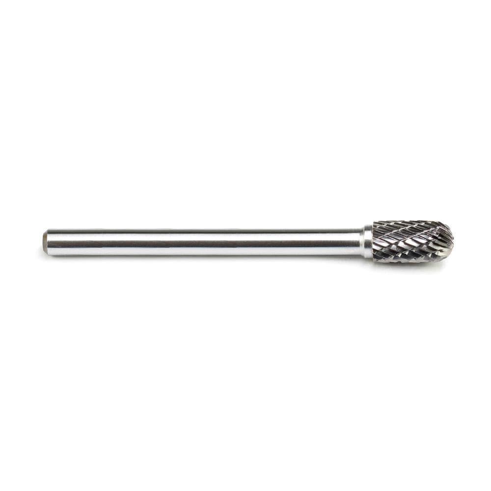 Carbide Burr SC-3L4 Cylinderical Ball Nose OMNI Range Head D 3/8 x 3/4L, 1/4 Shank, 4-1/3 Inch Full Length - FindBuyTool