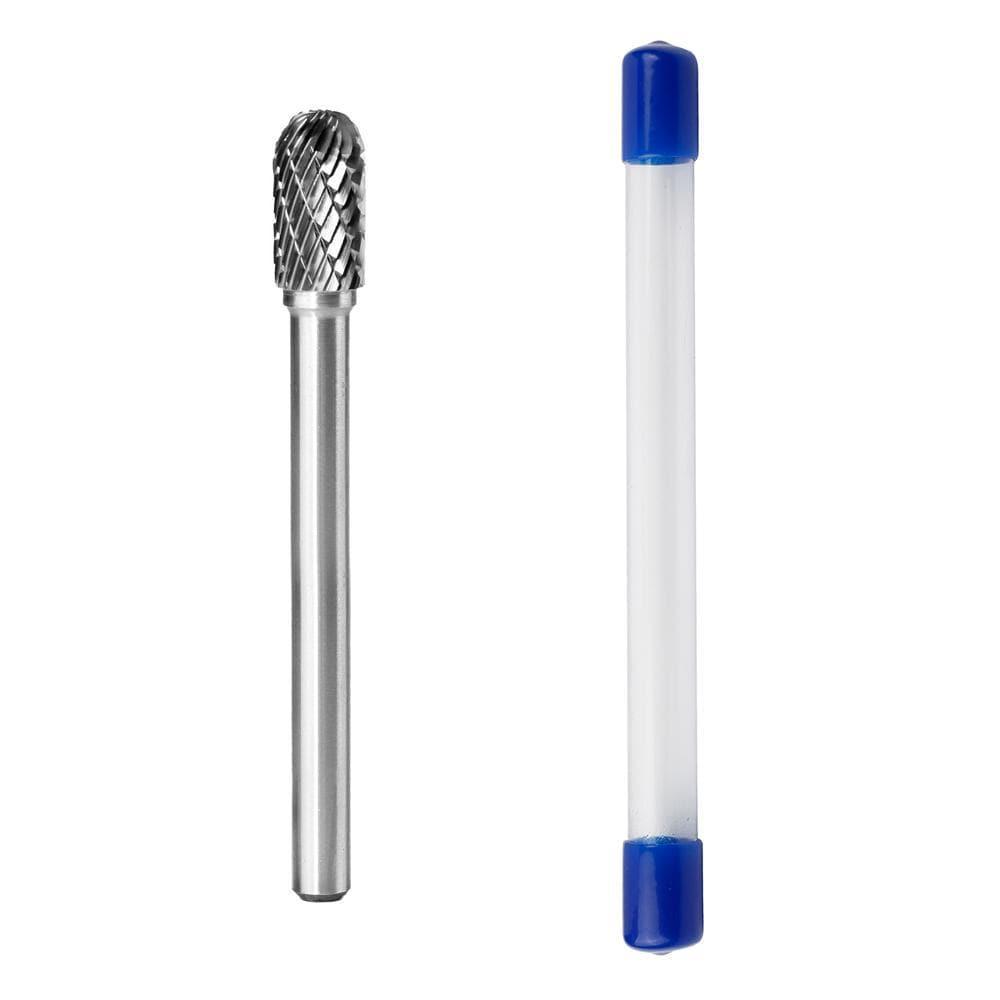 Carbide Burr SC-3L4 Cylinderical Ball Nose OMNI Range Head D 3/8 x 3/4L, 1/4 Shank, 4-1/3 Inch Full Length - FindBuyTool