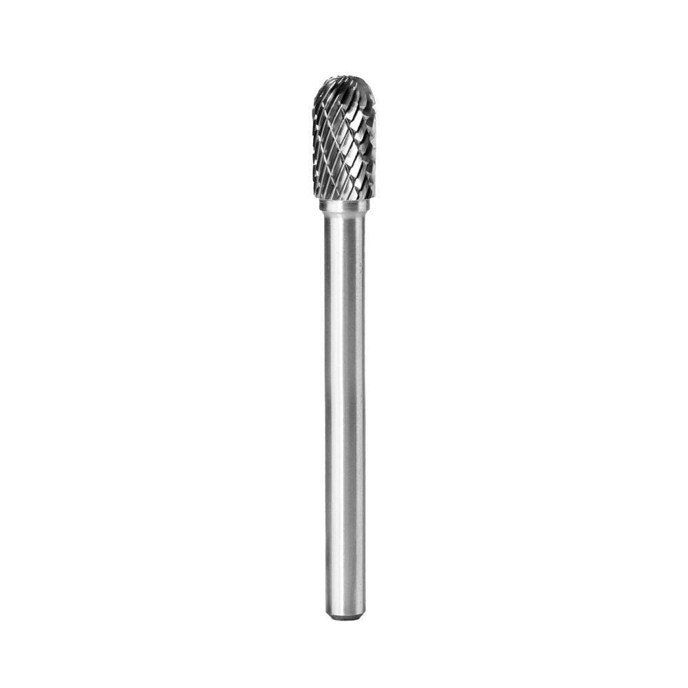 Carbide Burr SC-3L4 Cylinderical Ball Nose OMNI Range Head D 3/8 x 3/4L, 1/4 Shank, 4-1/3 Inch Full Length - FindBuyTool