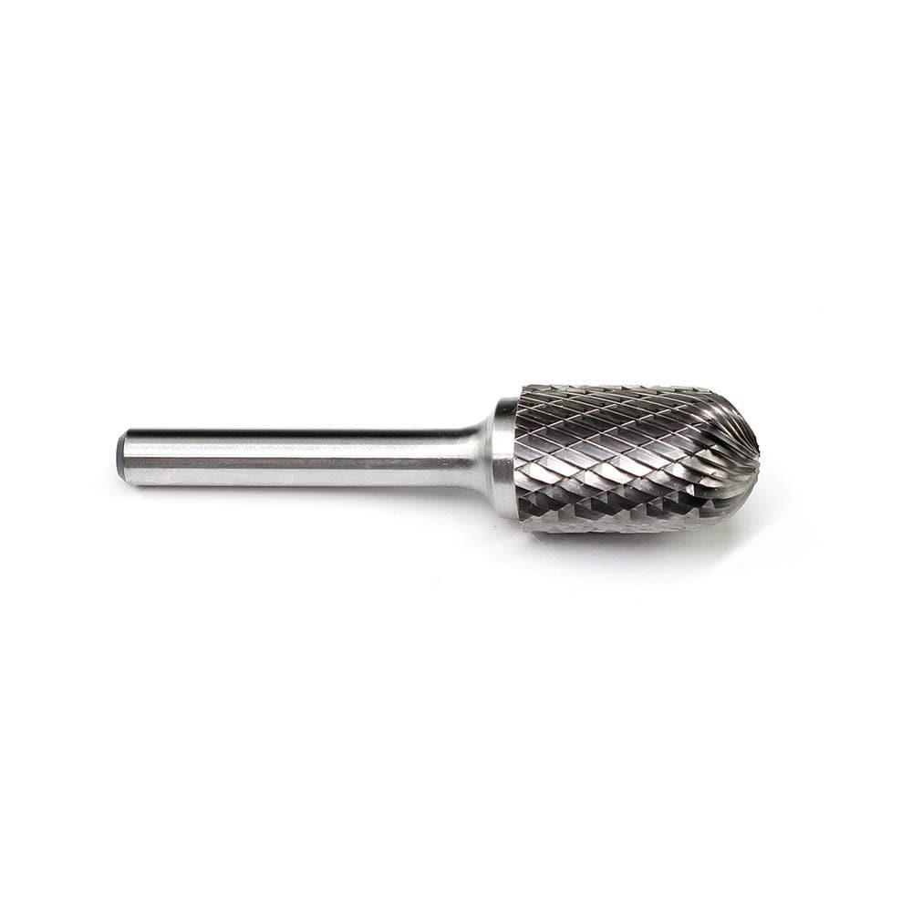 Carbide Burr SC-6 Cylinderical Ball Nose OMNI Range Head D 5/8 x 1L, 1/4 Shank, 2-3/4 Inch Full Length - FindBuyTool