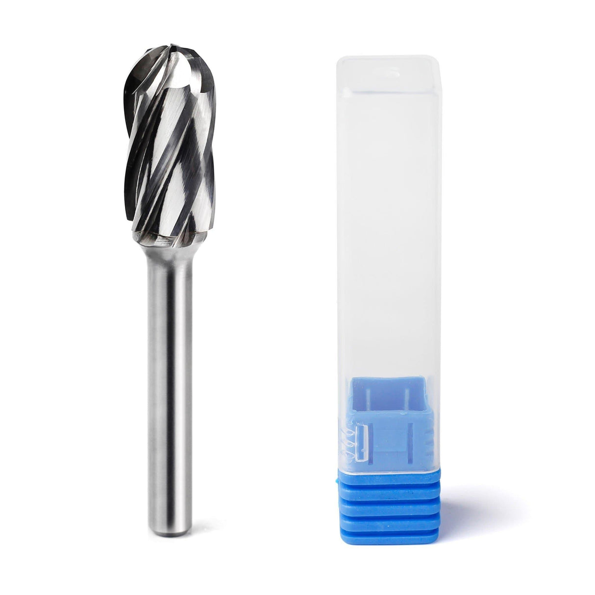 Carbide Burr SC5-NF Cylinderical Ball Nose ALUMIN Range Head D 1/2 x 1L ,1/4 Shank, 2-3/4 Inch Full Length - FindBuyTool
