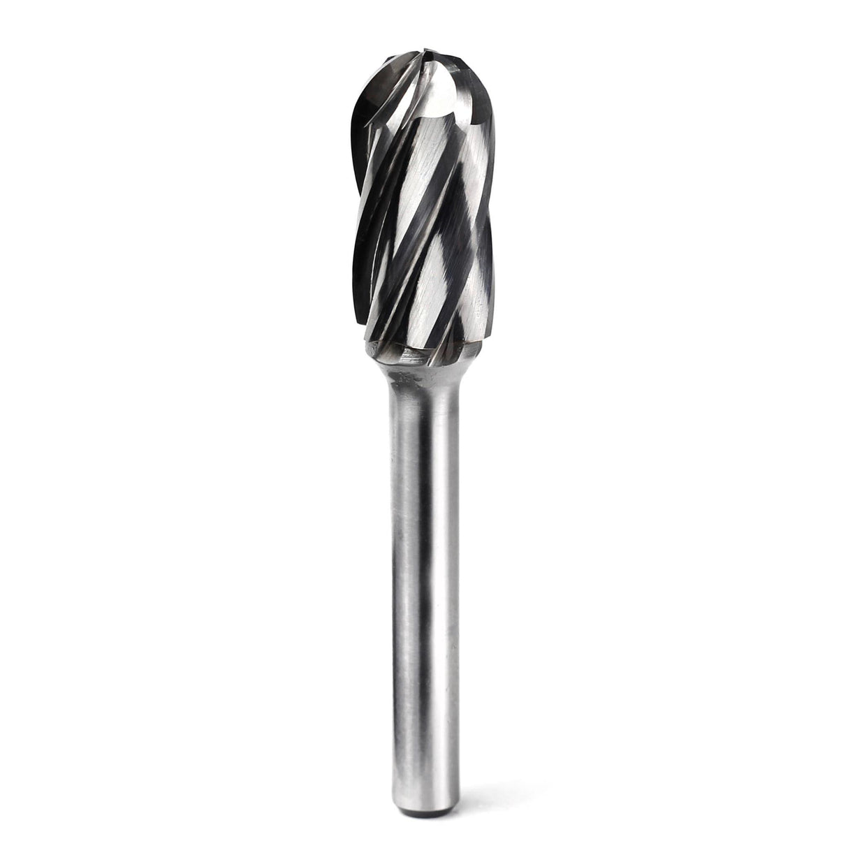 Carbide Burr SC5-NF Cylinderical Ball Nose ALUMIN Range Head D 1/2 x 1L ,1/4 Shank, 2-3/4 Inch Full Length - FindBuyTool