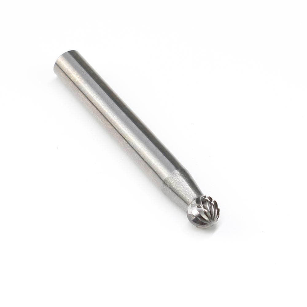Carbide Burr SD-1 Ball Shape OMNI Range Head D 1/4 x 1/4L, 1/4 Shank, 2 Inch Full Length - FindBuyTool
