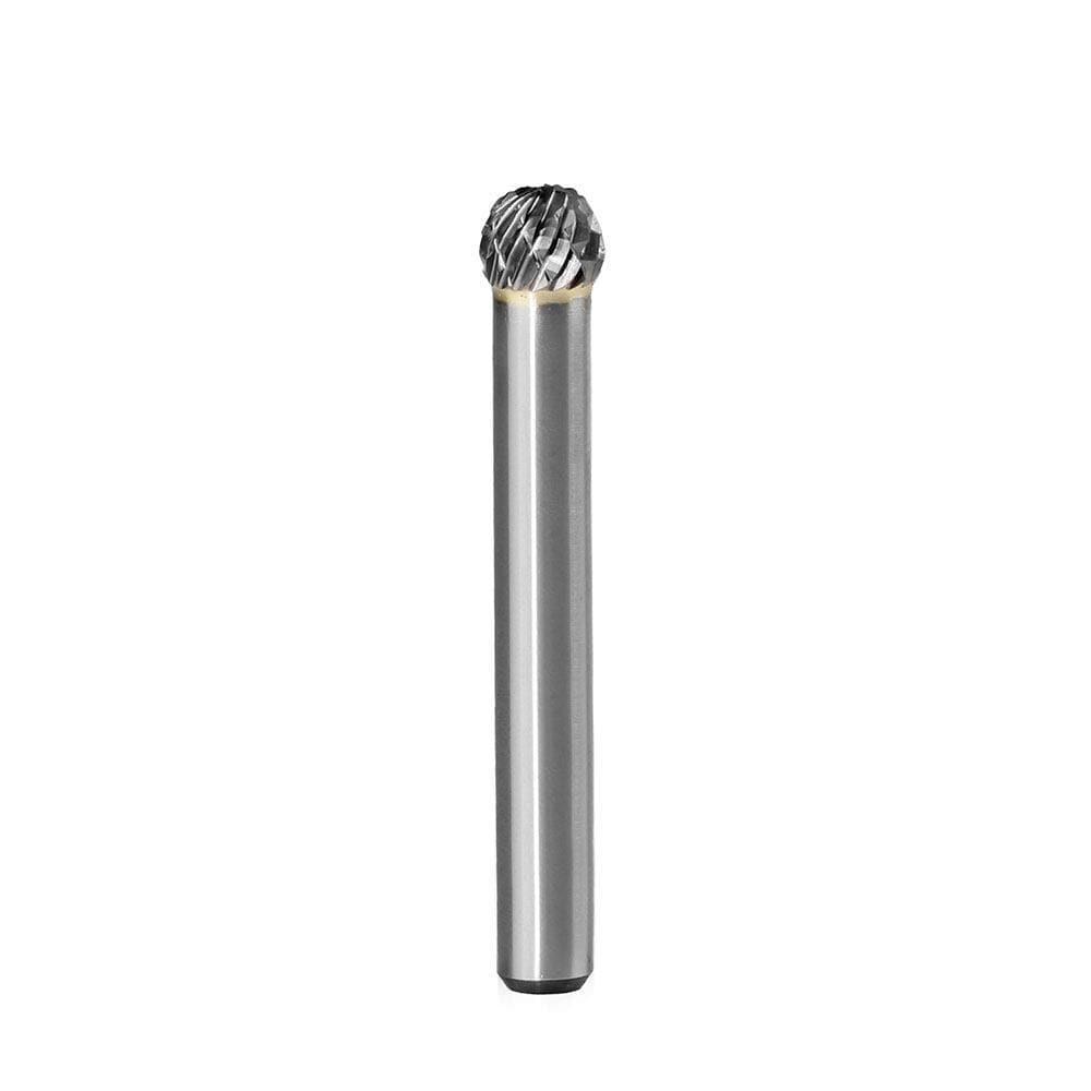 Carbide Burr SD-2 Ball Shape OMNI Range Head D 5/16 x 5/16L, 1/4 Shank, 2 Inch Full Length - FindBuyTool