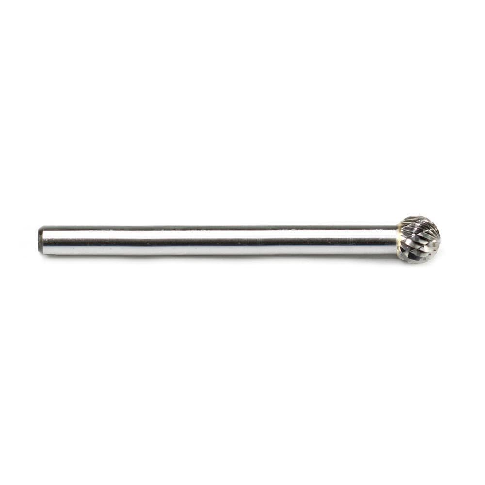 Carbide Burr SD-3L4 Ball Shape OMNI Range Head D 3/8 x 3/8L, 1/4 Shank, 4-1/3 Inch Full Length - FindBuyTool