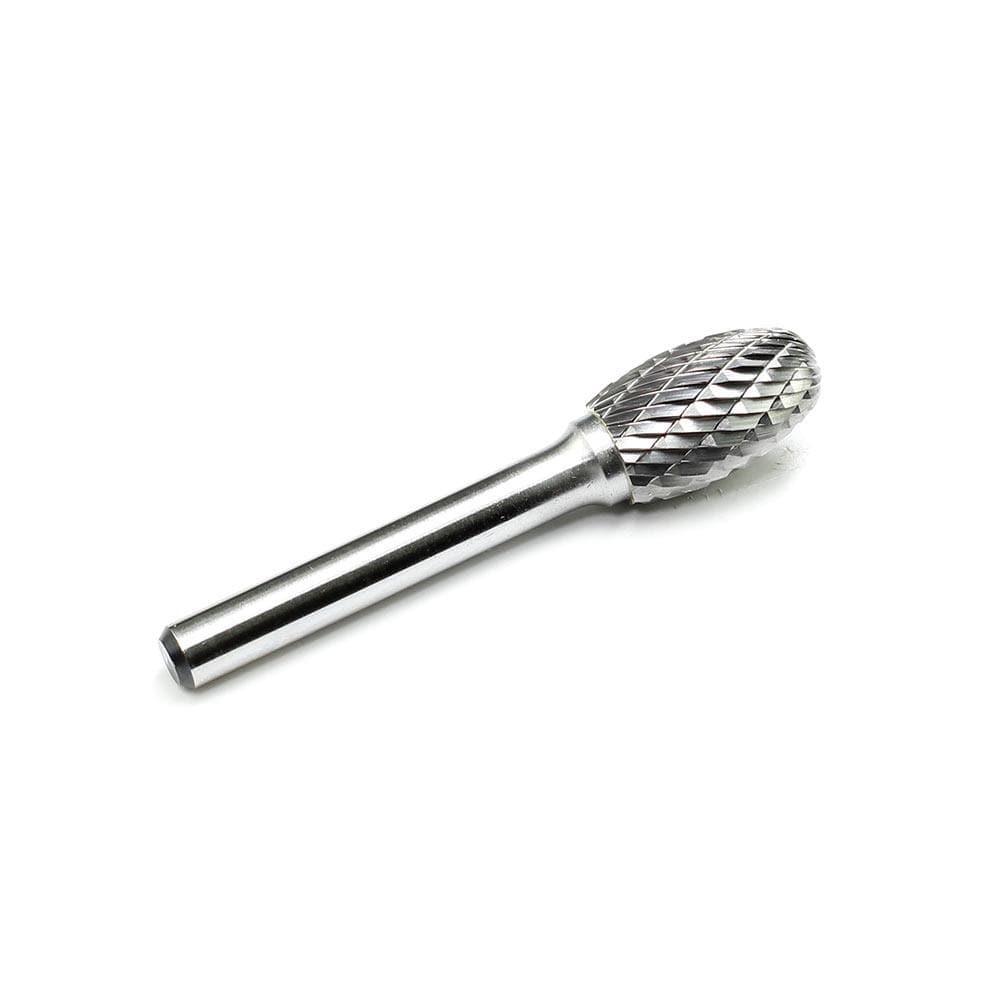 Carbide Burr SE-5 Oval Shape OMNI Range Head D 1/2 x 7/8L, 1/4 Shank, 2-5/8 Inch Full Length - FindBuyTool
