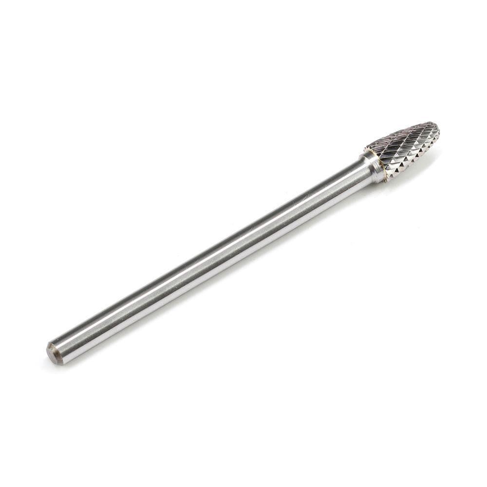 Carbide Burr SF-3L4 Tree Radius End OMNI Range Head D 3/8 x 3/4L, 1/4 Shank, 4-1/3 Inch Full Length - FindBuyTool